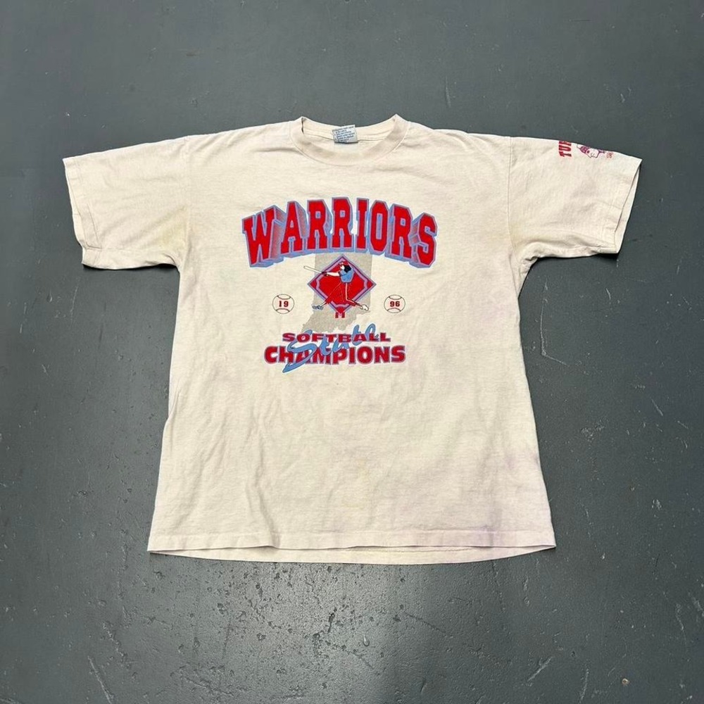 Vintage 90s 1996 high school softball championships graphic tshirt